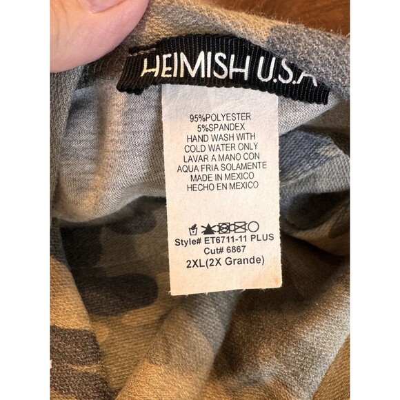 Heimish U.S.A. Camouflage T-shirt With White Flag 2XL - Picture 5 of 7